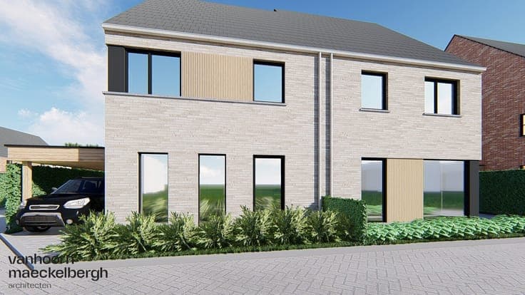 Energiezuinige nieuwbouwwoning in het centrum van Harelbeke