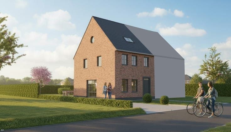 Nieuw te bouwen halfopen bebouwing te Merchtem