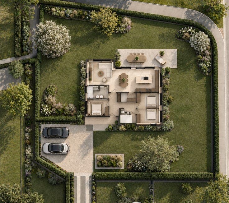Ground-floor new-build villa in a second building line in...