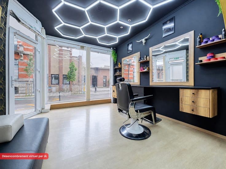 Jette: mixed-use building ground‑floor commercial + duplex