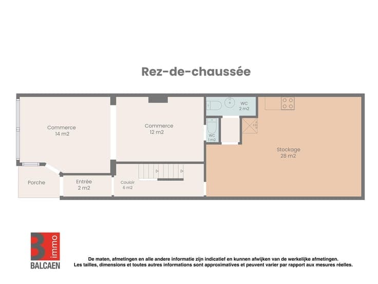 Jette: mixed-use building ground‑floor commercial + duplex