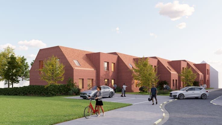 Eigentijdse dorpswoningen in centrum Sint-Katherina-Lombeek