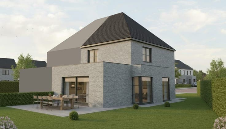 Nieuw te bouwen halfopen bebouwing te Pepingen
