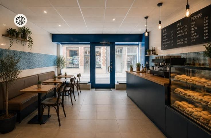 Commercial property in top location with living option