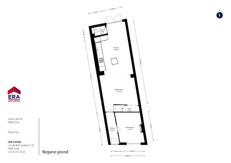 Move-in ready home with 4 bedrooms and garden in the centre