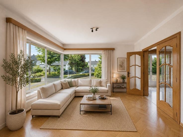 Single-storey 4-facade villa, set back on 46 ares in Fouches