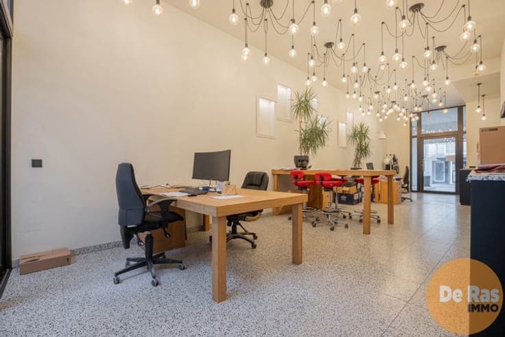 AALST - Kantoorruimte met vernieuwd appartement in centrum