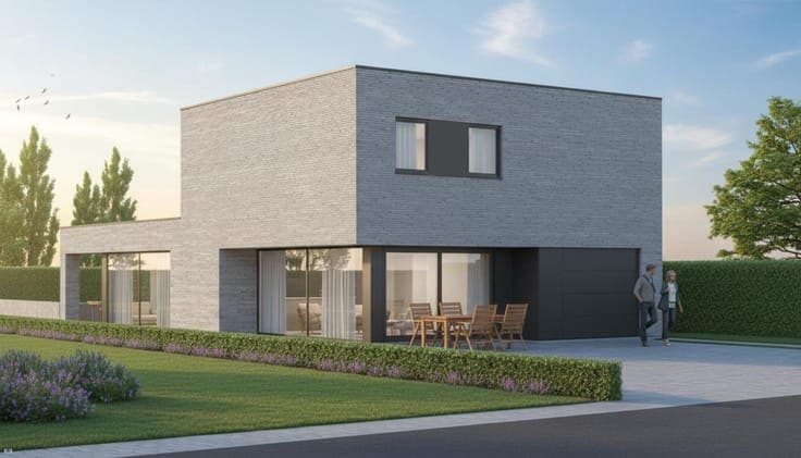 Nieuw te bouwen open bebouwing te Horebeke