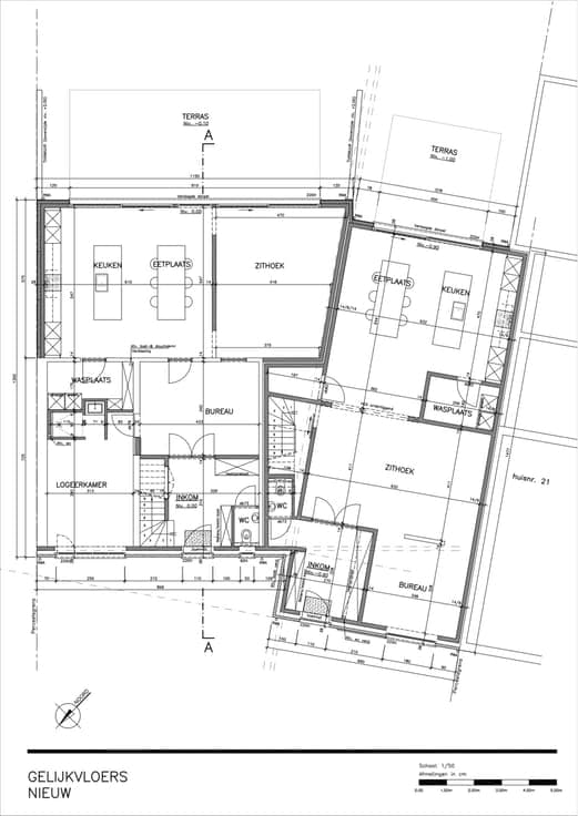 Nieuwbouwwoning op plan op een terrein van 749m²