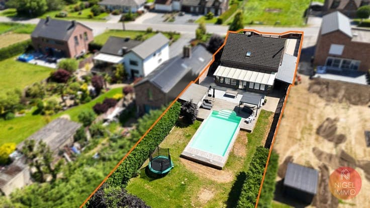 🏊 Villa 4F piscine Haccourt ,1850m² , 4 chs, élec conf !