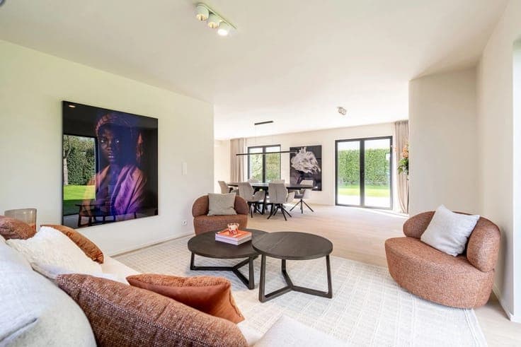 Elegantly renovated villa with bright living spaces and beau