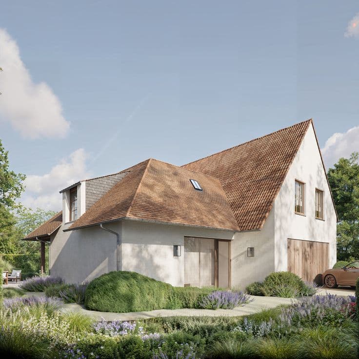 Newly built villa in Zoute style on the Magere Schorre