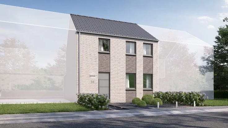 Nieuw te bouwen woning type half open bebouwing met 3 sla...