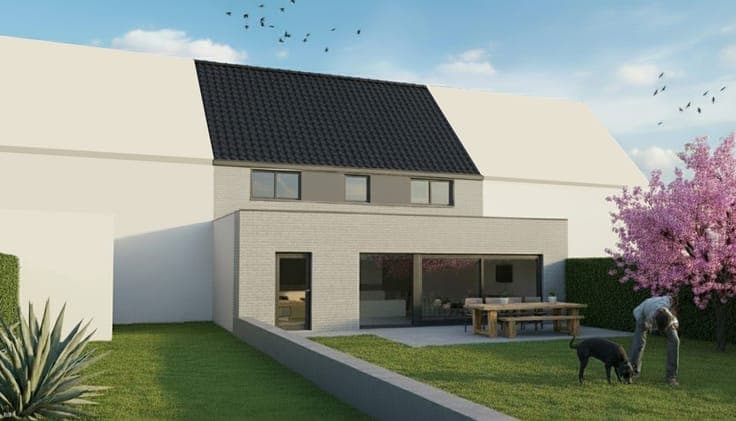 Nieuw te bouwen gesloten bebouwing te Dendermonde
