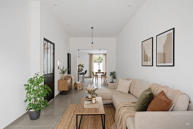 Charming 5-bedroom townhouse with a landscaped garden