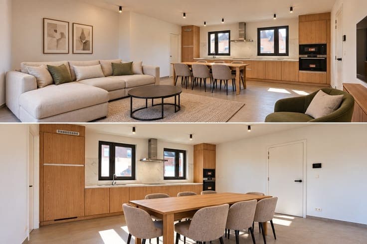Nieuwe woning met 3 slaapkamers, 1 badkamer en eigen park...