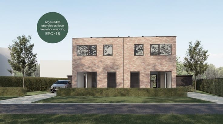 Afgewerkte energiepositieve (EPC -18) nieuwbouwwoning