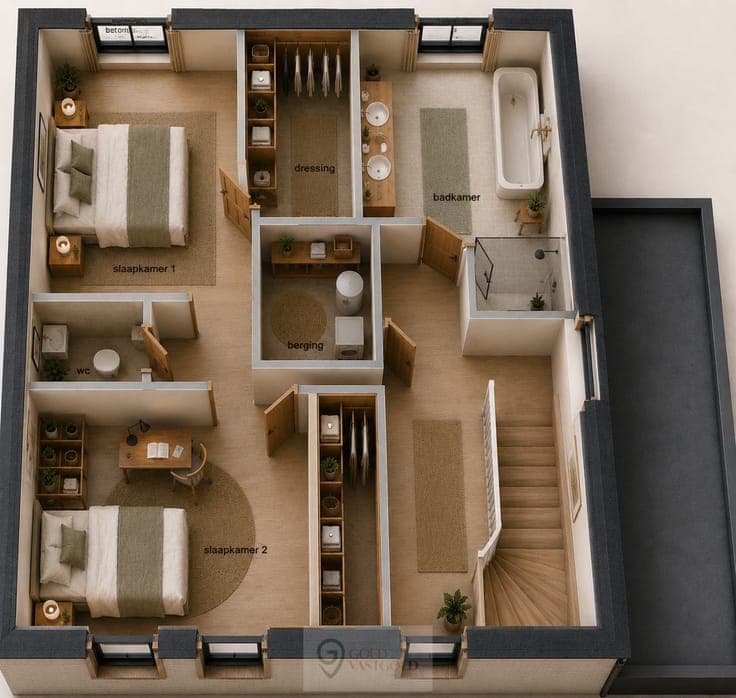Halfopen bebouwing met vier slaapkamers - nieuwbouw