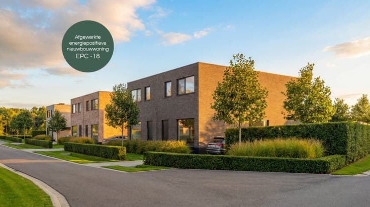 Afgewerkte energiepositieve (EPC -18) nieuwbouwwoning