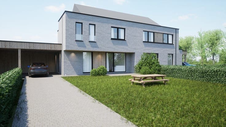 Moderne nieuwbouwwoningen te Meulebeke