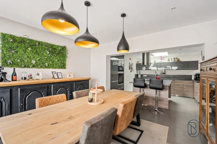 Renovated home with garden and solar panels