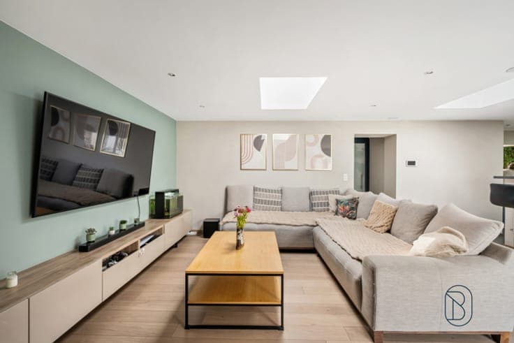 Renovated home with garden and solar panels