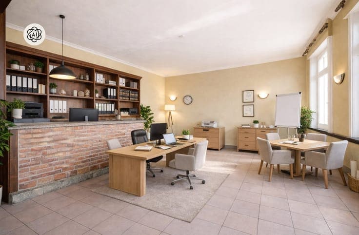 Commercial property with house & parking