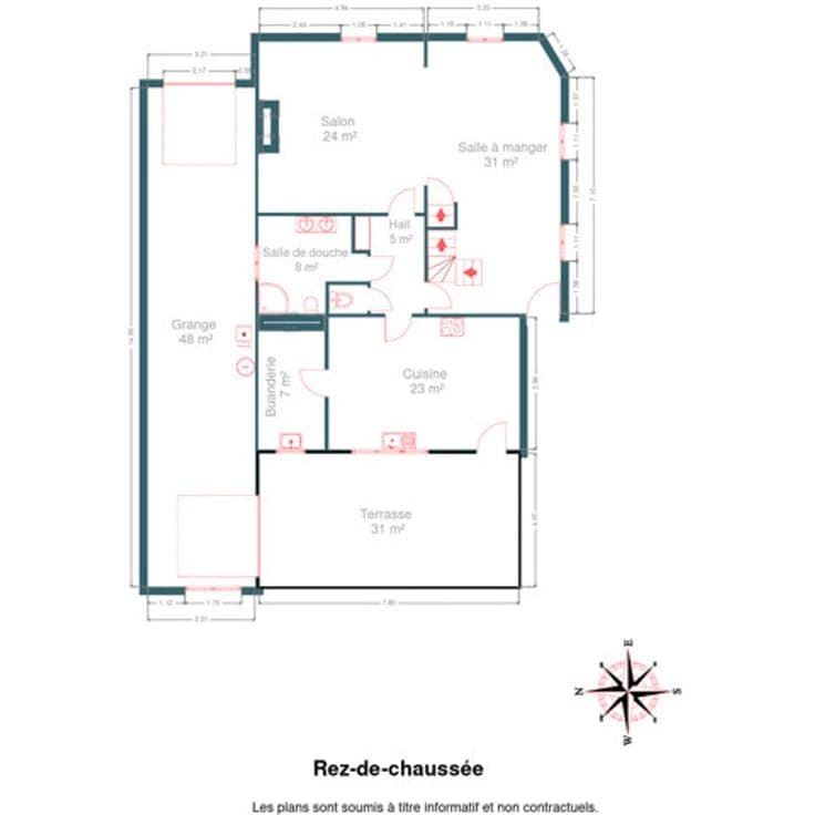 4-bedroom house with 3-car garage and garden space