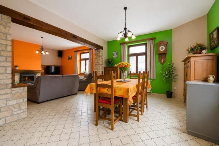 4-bedroom house with 3-car garage and garden space