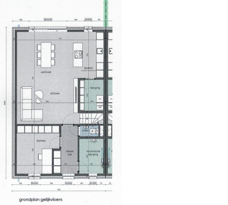 ruime nieuwbouwwoning half-open verband met 4 slaapkamers...