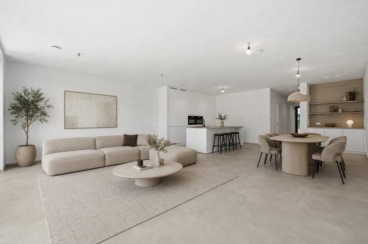 Closed new construction with 4 rooms, 2 bathrooms, garage an