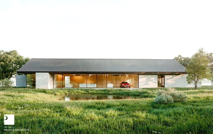 Rural shell home with barn for sale on a 1.15 ha estate