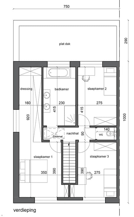Nieuw te bouwen halfopen bebouwing te Halle