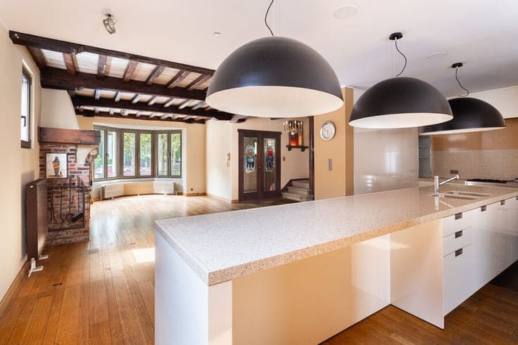 Architectural house with versatile space