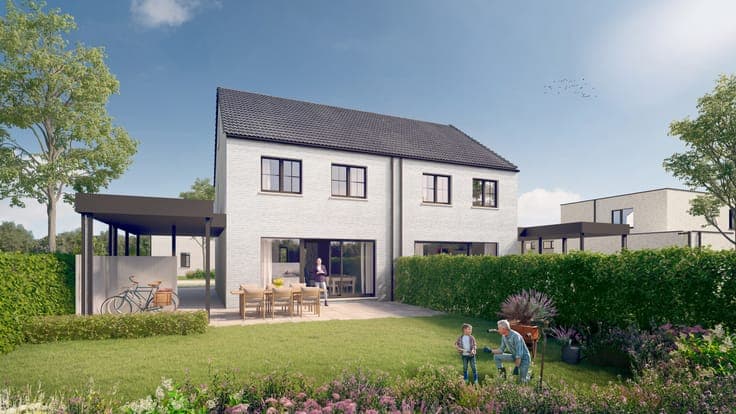 Energy efficient new build houses with 4 bedrooms in Astene