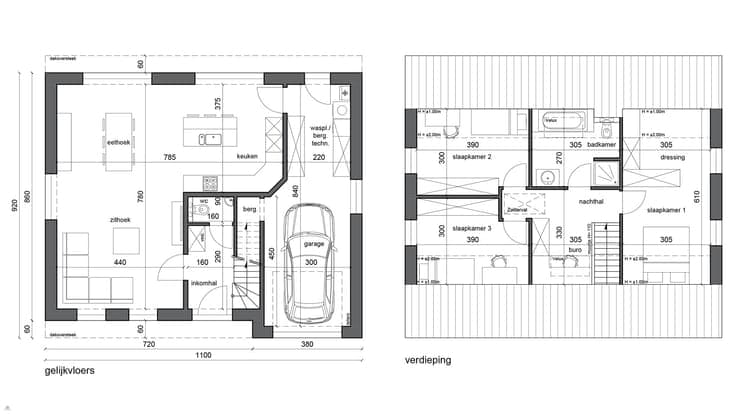 Nieuw te bouwen open bebouwing te Oudenburg