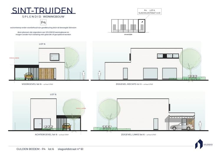 Lot 6 Moderne zonnewoning met carport en tuin