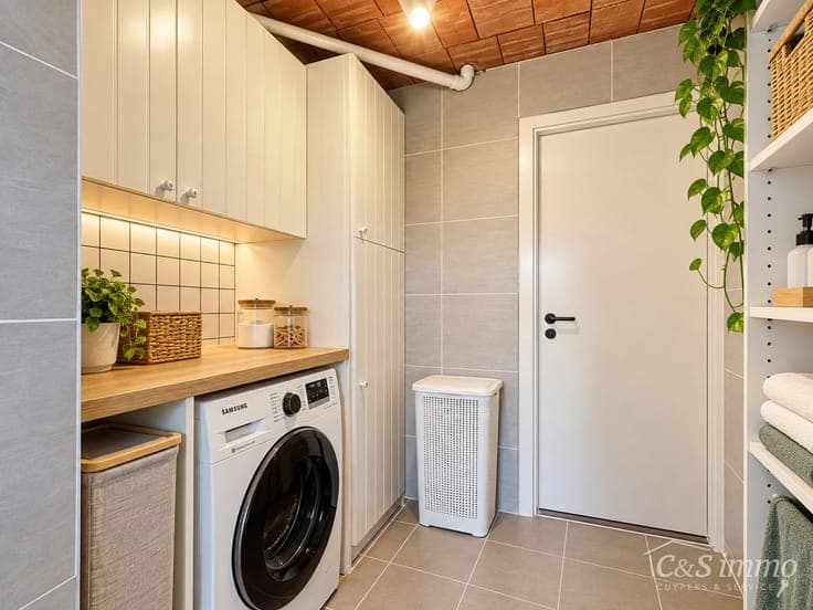 Top-floor house with 3 bedrooms, a garage and a veranda