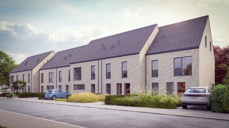 Ruime nieuwbouwwoning in half-open verband en parking ...