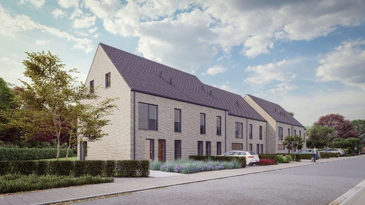 Ruime nieuwbouwwoning in half-open verband en parking ...