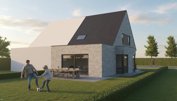 Nieuw te bouwen halfopen bebouwing te Tielt