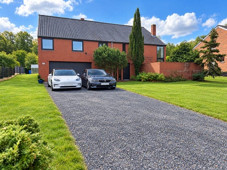 Detached architect-designed villa with a spacious garden