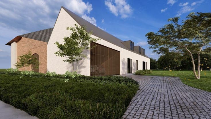 NIEUWBOUW CASCO RIANTE VILLA IN CENTRUM VAN BEVERST OP 35...