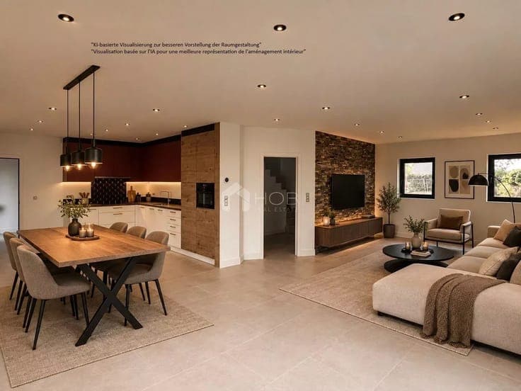 Detached four-sided house in Schoppen – living with panorami