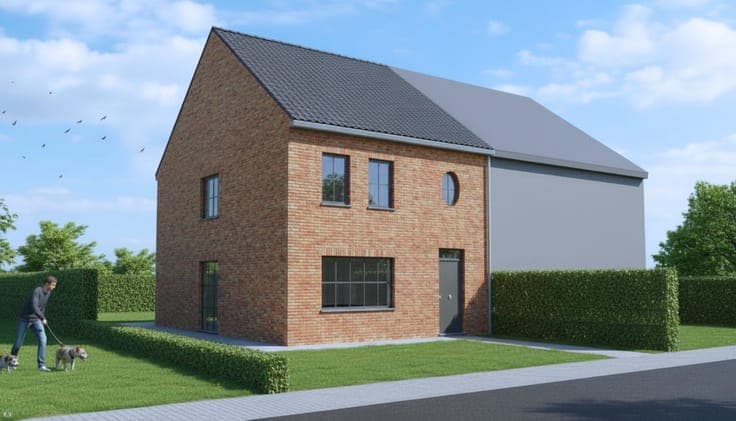 Nieuw te bouwen halfopen bebouwing te Aalst