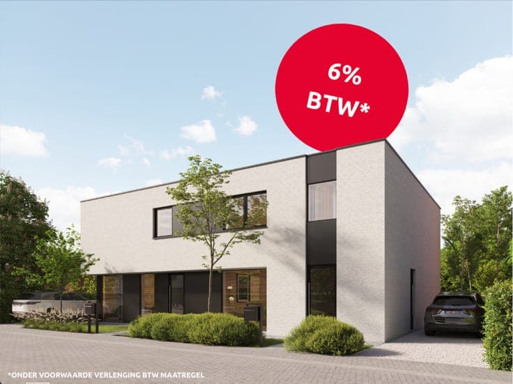 Moderne nieuw te bouwen woning Izegem, Half open - BTW 6%*
