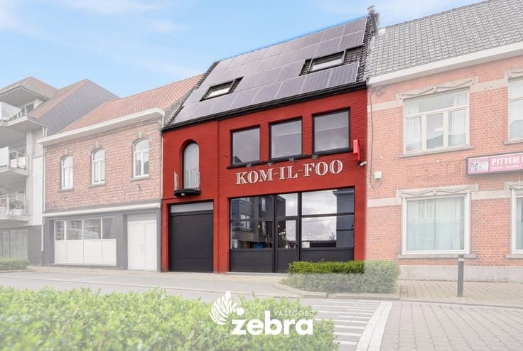 Unieke woonst met handelspand in centrum Pittem!