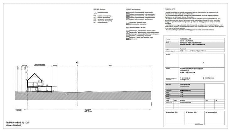 VERGUND PROJECT VAN TWEE GESLOTEN BEBOUWINGEN OP 12A20CA ...