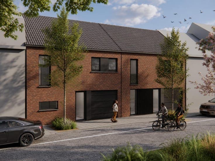 Spacious new-build homes with indoor garage and sunny garden