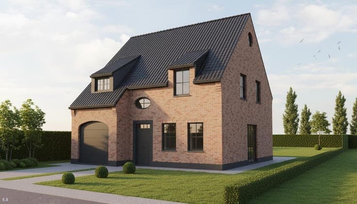 Nieuw te bouwen open bebouwing te Sint-Niklaas